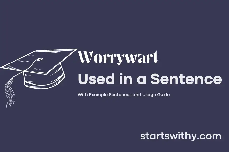 Sentence with Worrywart