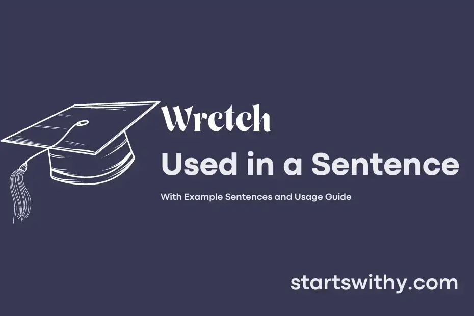 Sentence with Wretch