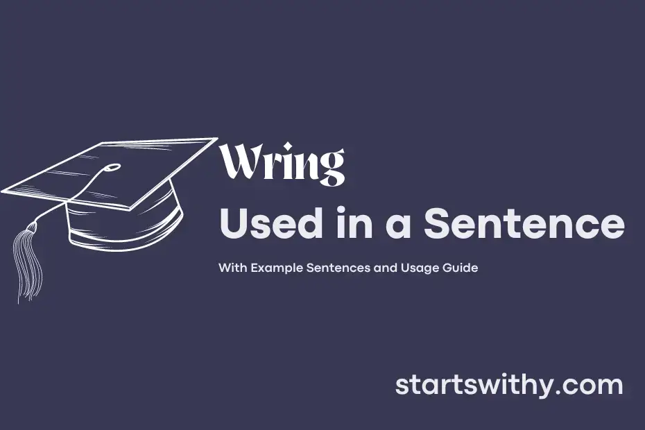 Sentence with Wring