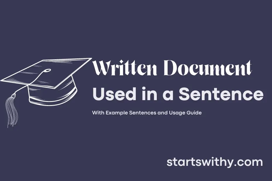 Sentence with Written Document