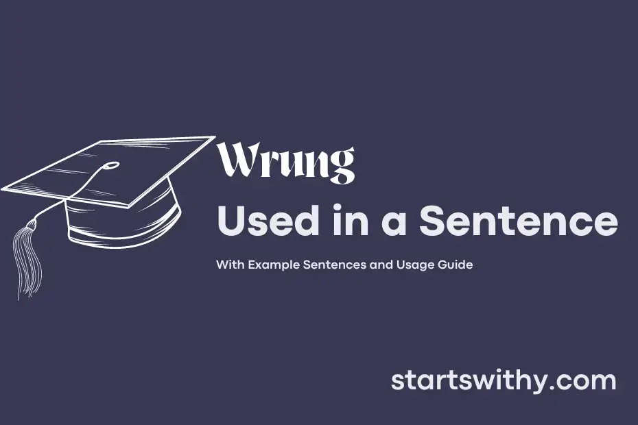 Sentence with Wrung