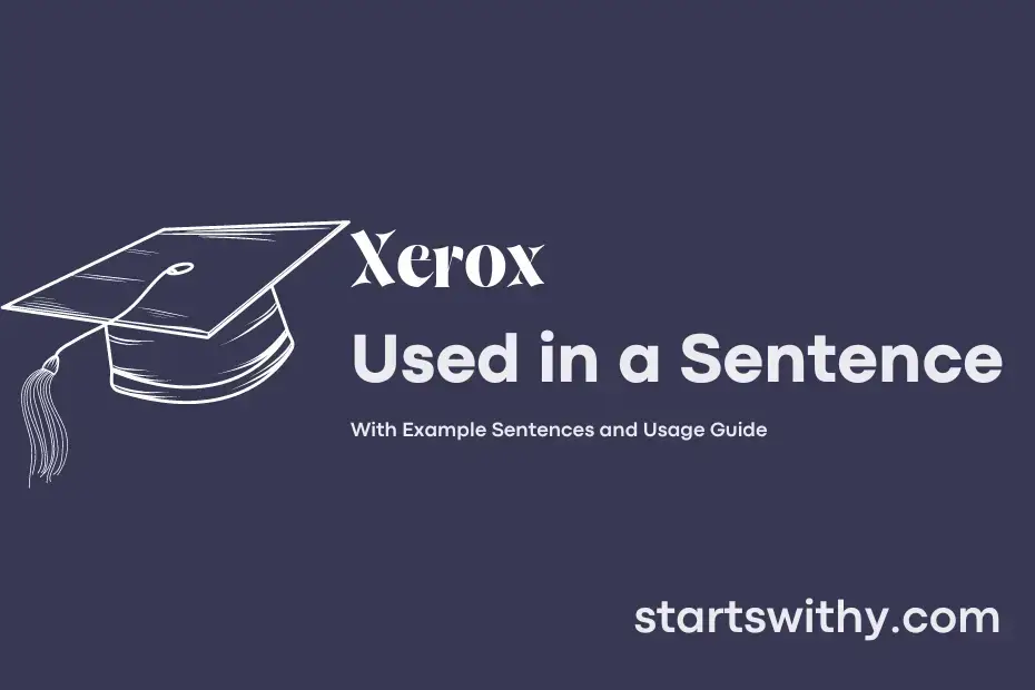 Sentence with Xerox