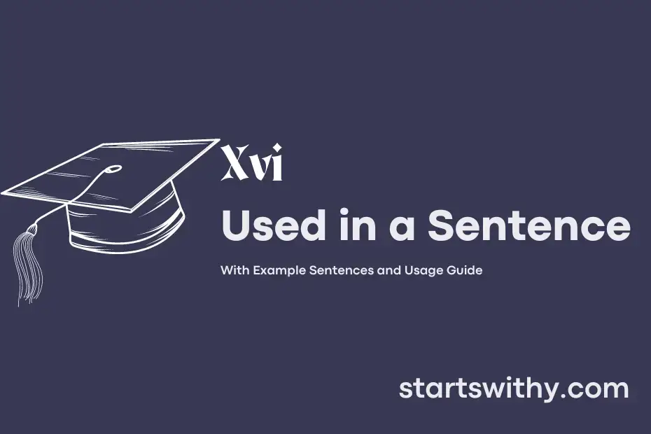 Sentence with Xvi