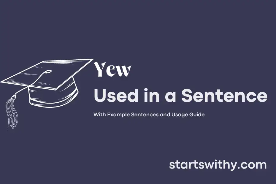 Sentence with Yew