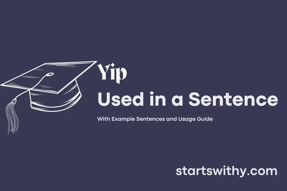 Sentence with Yip