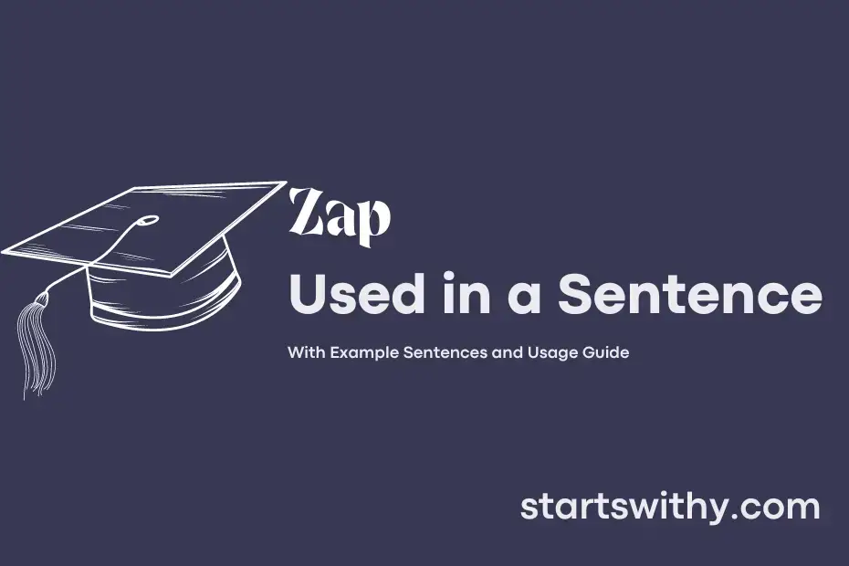 Sentence with Zap
