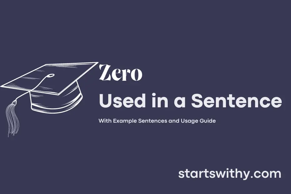 Sentence with Zero