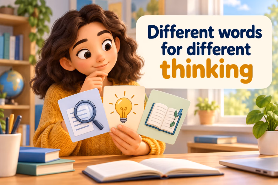 Overview of several ways to describe thinking, including analysis, imagination, and reflection.