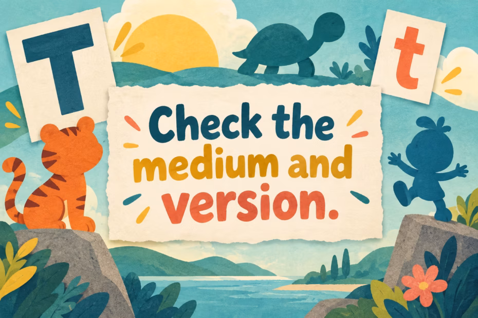 A guide to T character names distinguishes character identities, source media, and adaptations.