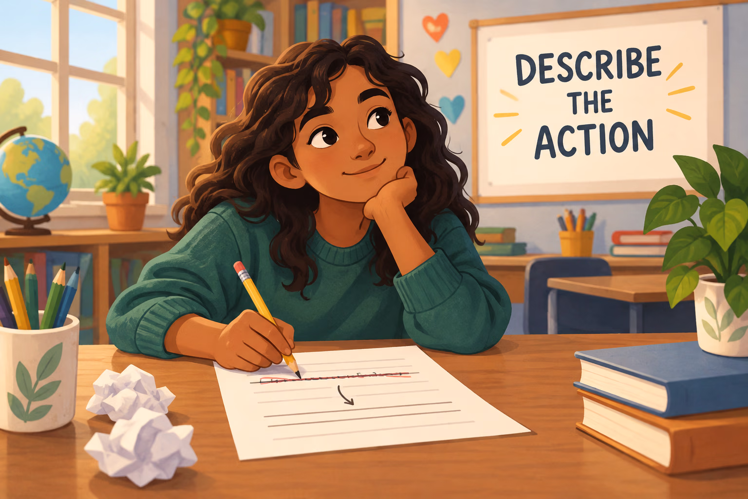 A writer edits a sentence to describe the action rather than label a person.