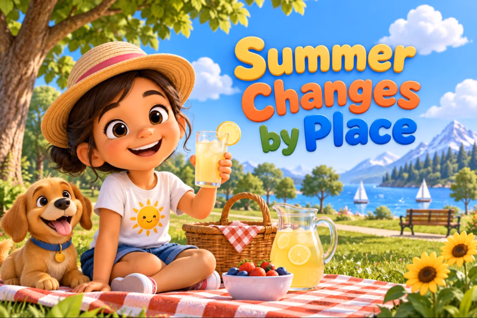 Adjectives for summer — summer changes by place