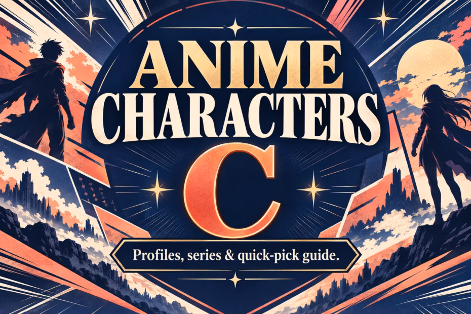 Anime characters that start with C: original editorial guide graphic