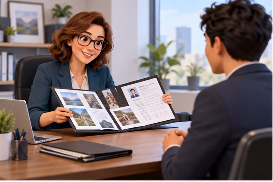 A hiring manager reviews the qualifications and documents needed for a role.