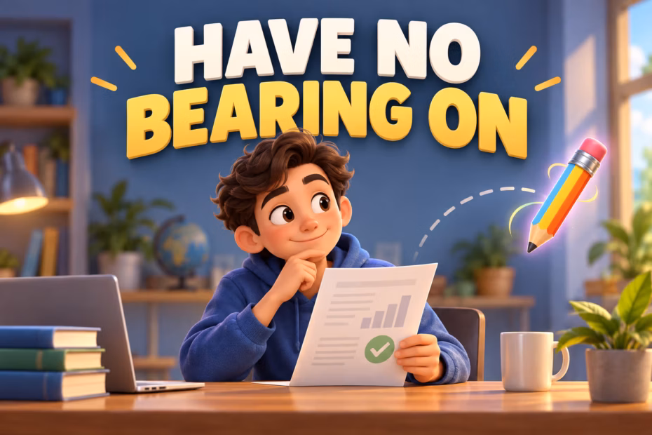 Friendly student checks a decision report while the headline says have no bearing on