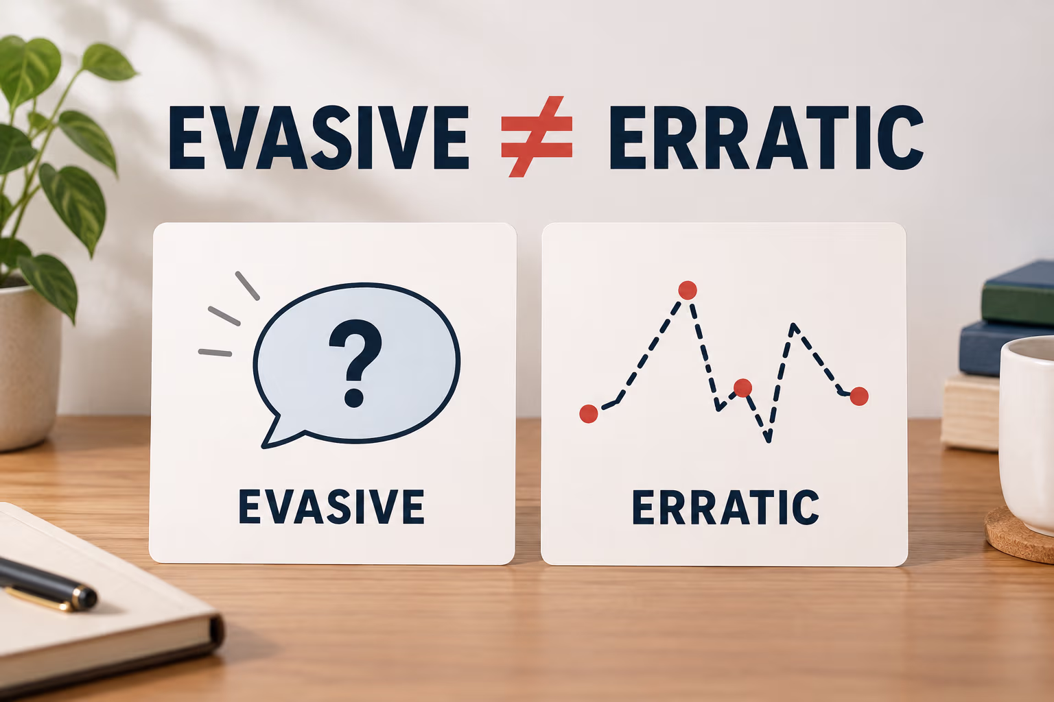 Evasive is not the same as erratic