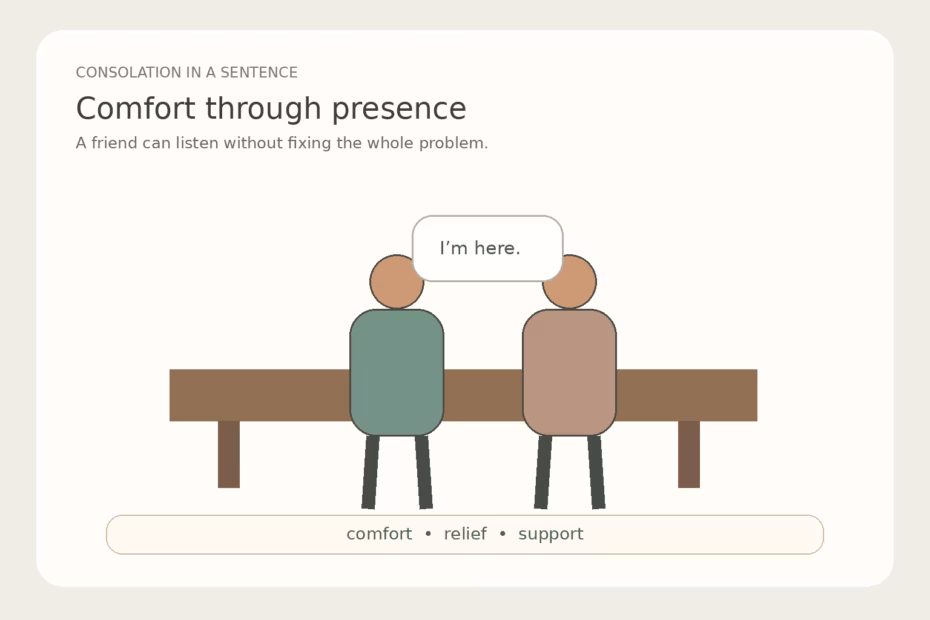 One friend listens while another shares a difficult moment on a quiet park bench.