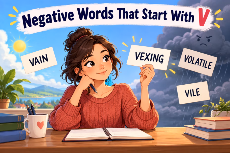 Negative Words That Start With V: an illustrated word-choice guide