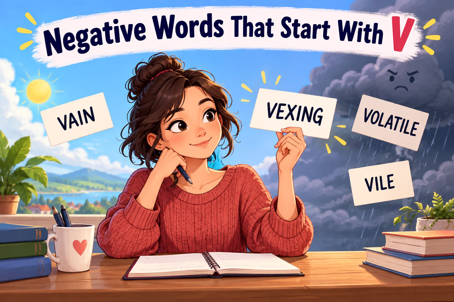 Negative Words That Start With V: an illustrated word-choice guide