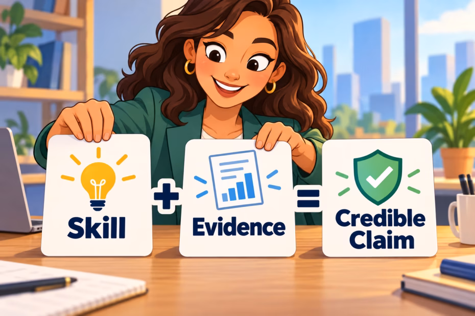 Skills + evidence makes a credible claim