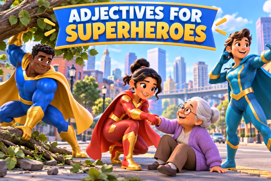 Original fictional superhero team helps neighbors and protects a city