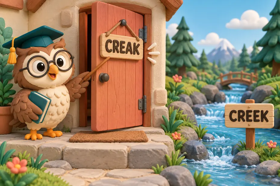 Creak vs Creek: Sounds, Streams and Usage Examples