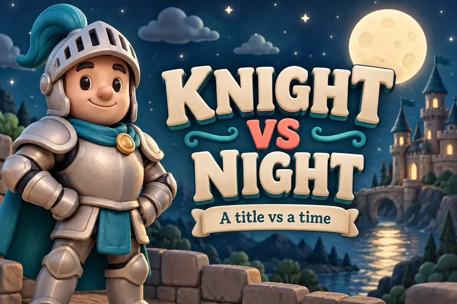 Knight names a title; night names a time.