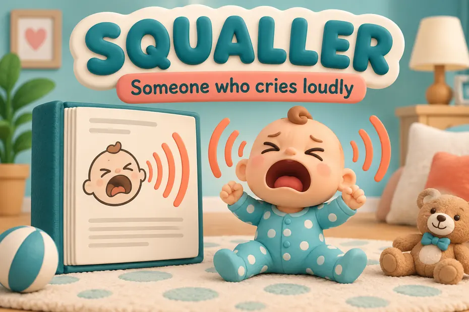 Squaller means someone who cries loudly.