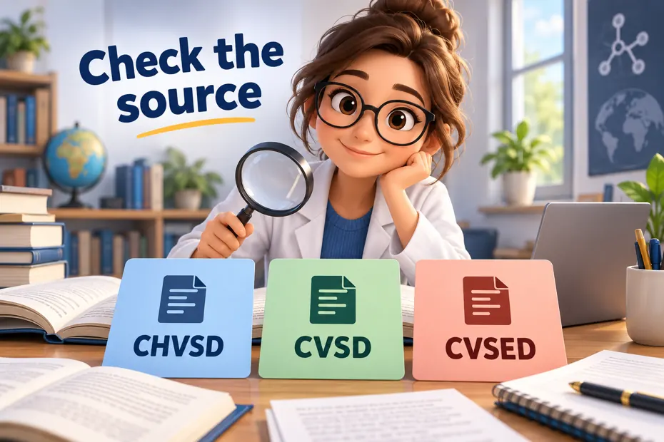 Check the source before expanding CHVSD, CVSD, or CVSED