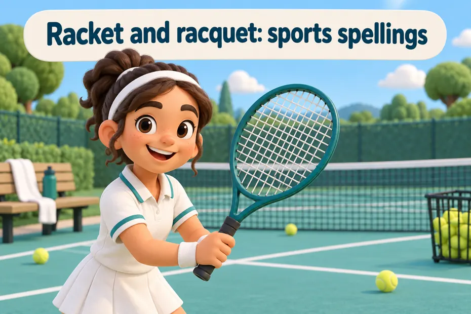 Racket and racquet: sports spellings