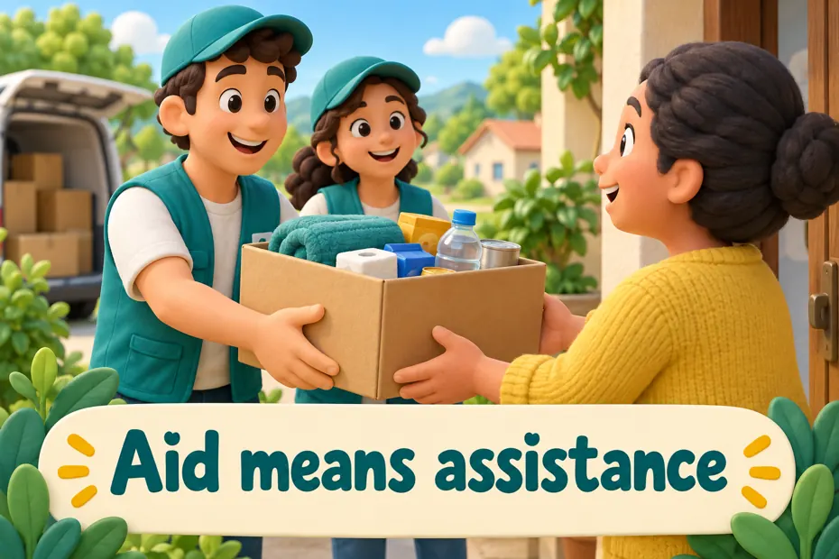Aid means assistance