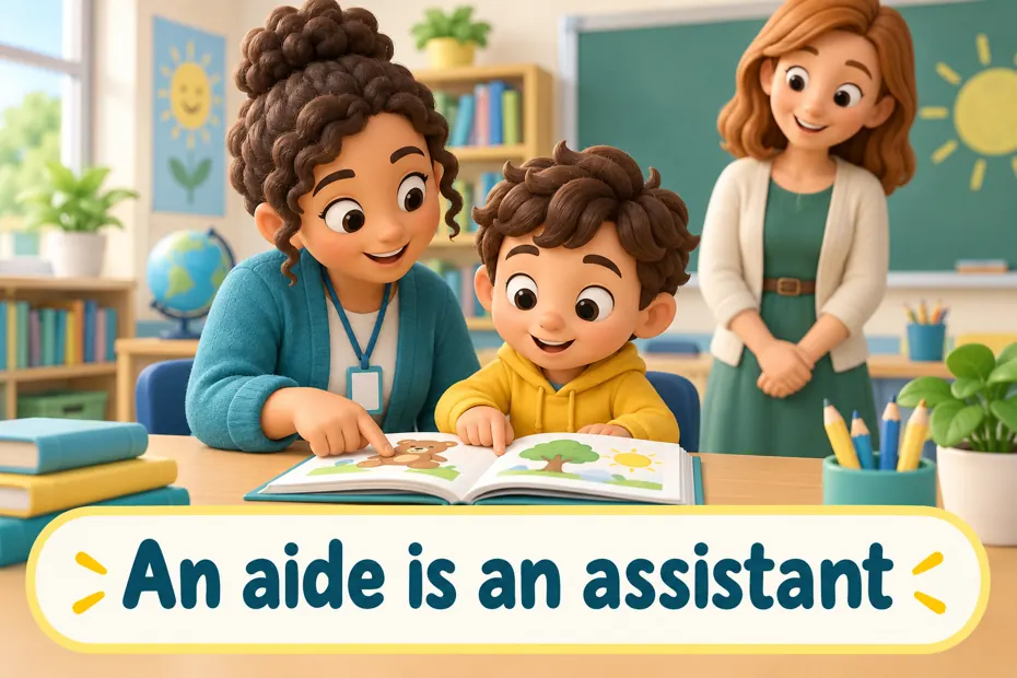 An aide is an assistant