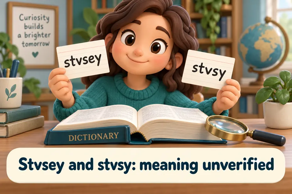 Stvsey and stvsy: meaning unverified