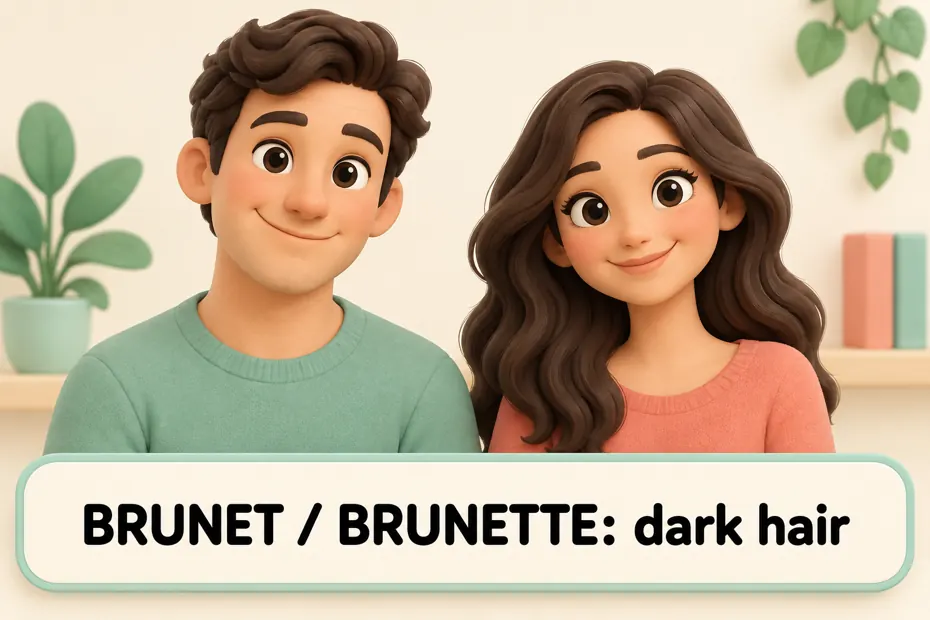 Brunet / brunette: dark hair