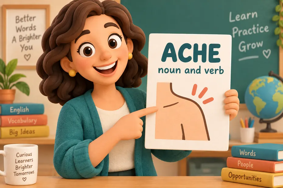 Ache functions as a noun and verb