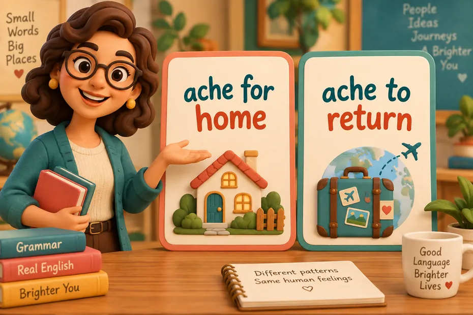 Ache for home and ache to return express longing