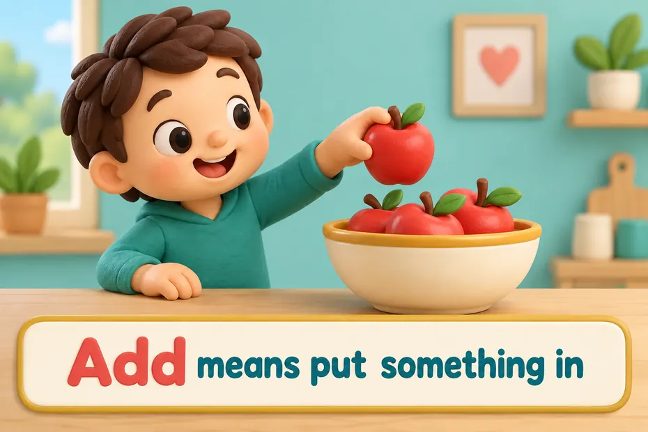 Add means put something in