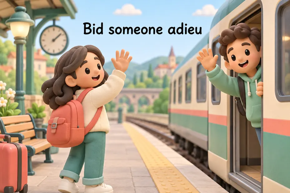 Bid someone adieu