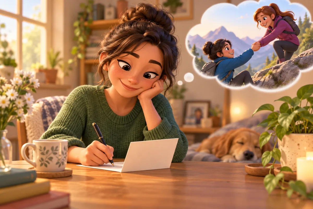 A writer drafts a kind thank-you note after recalling a specific helpful action from a friend.