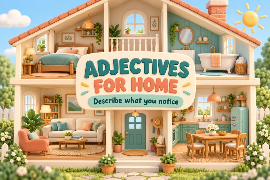 Adjectives for home describe what you notice.