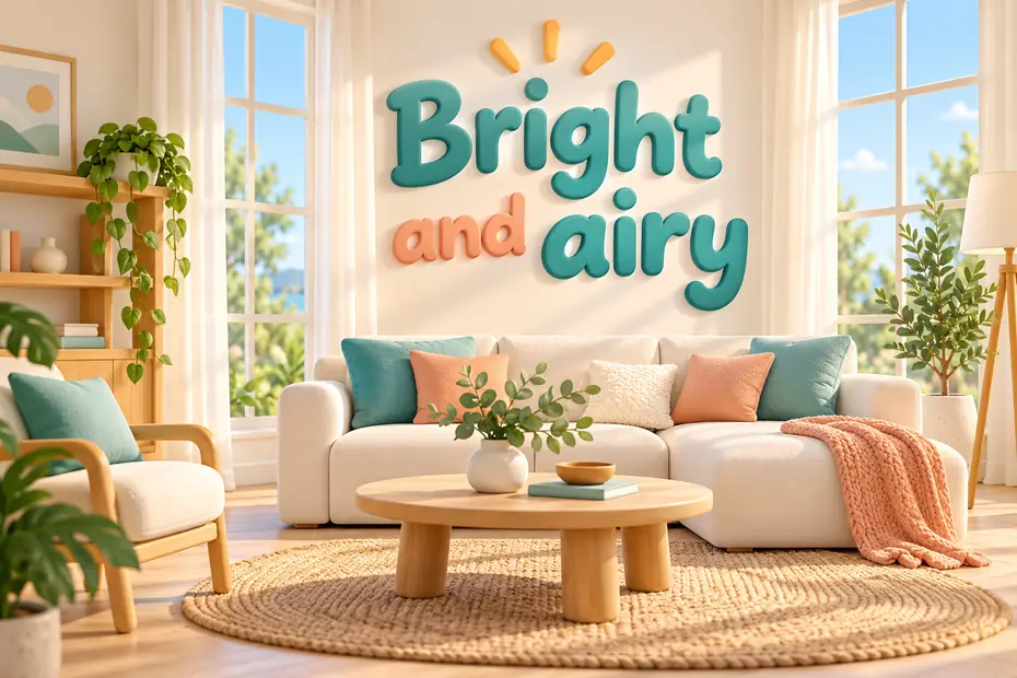 Bright and airy home interior.