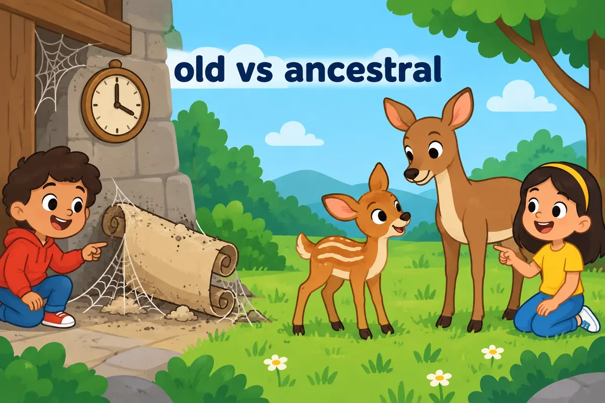 A cartoon single scene contrasts a dusty unused scroll with a young animal showing a long-lost ancestral marking.