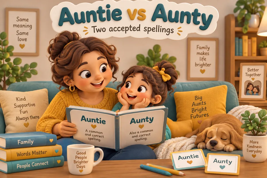 Auntie versus aunty: two accepted spellings