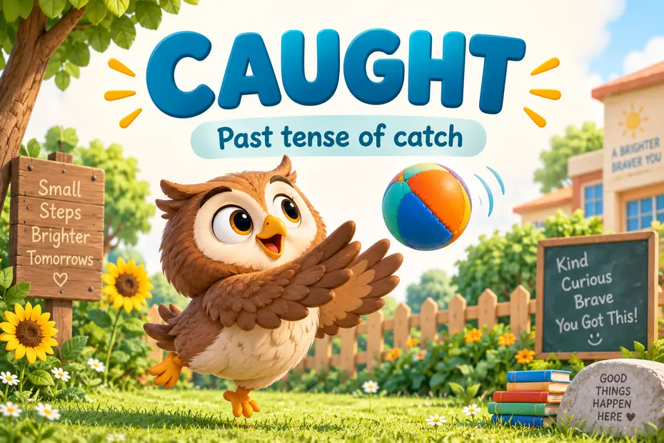 Caught is the past tense of catch.