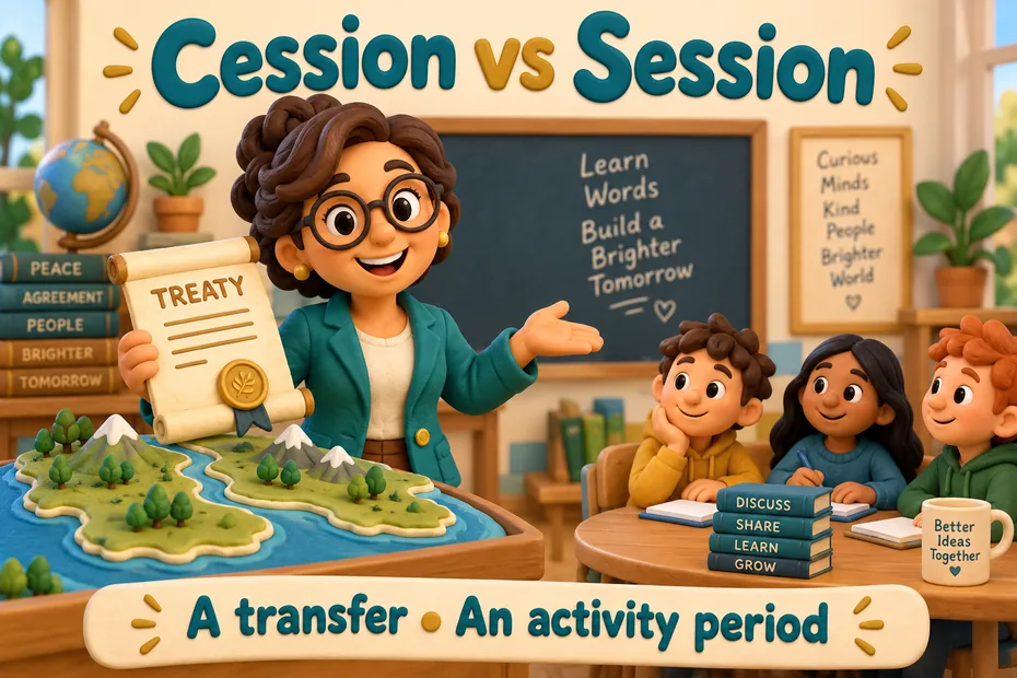 Cession vs session: transfer versus an activity period