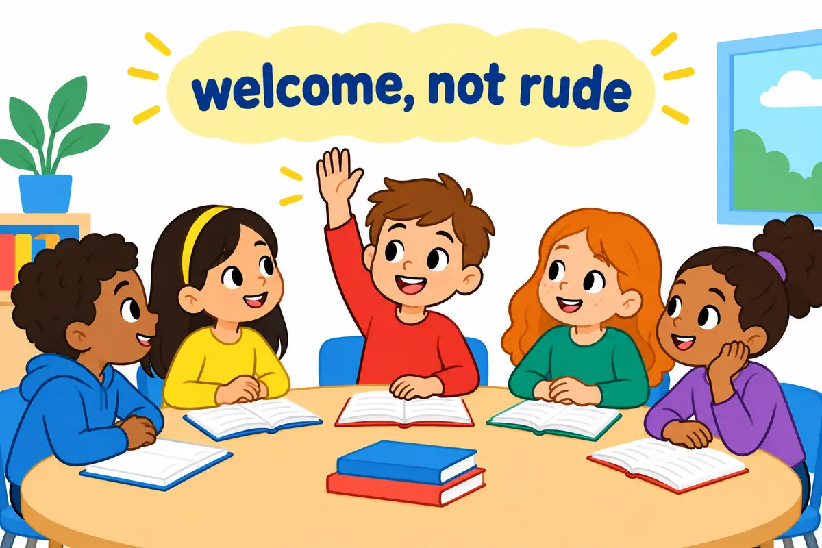 A welcomed contribution is chime in, while interrupting rudely would be butt in.