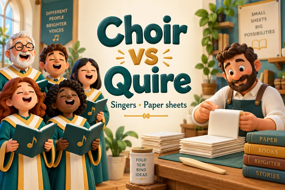 Choir versus quire: singers and paper sheets