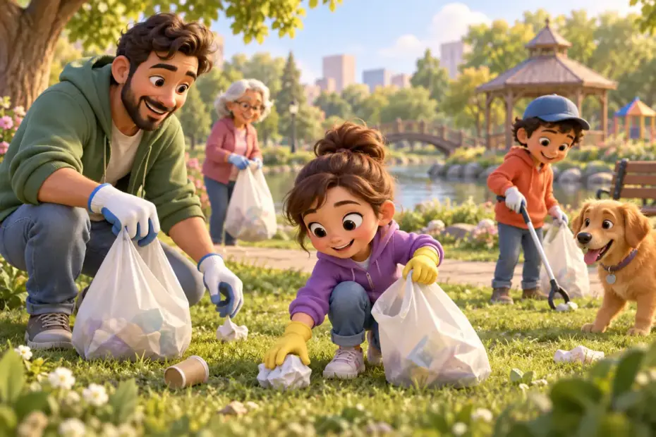 Residents help care for a neighborhood park.