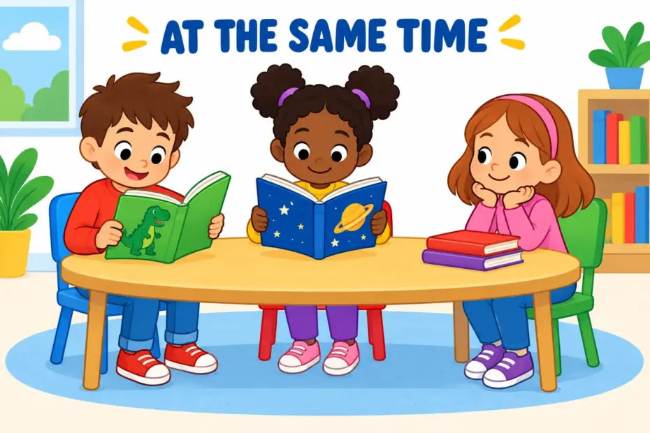 Two activities happening at once illustrate concurrent in a sentence.