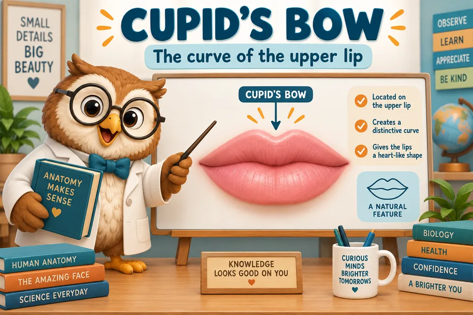 Cupid’s bow is the curve of the upper lip.