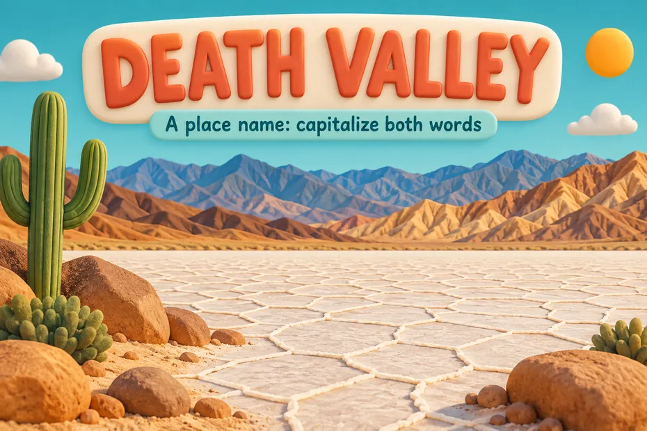 Death Valley is a place name; capitalize both words.